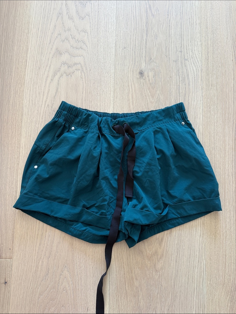 lululemon athletica Teal Drawstring Athletic Shorts